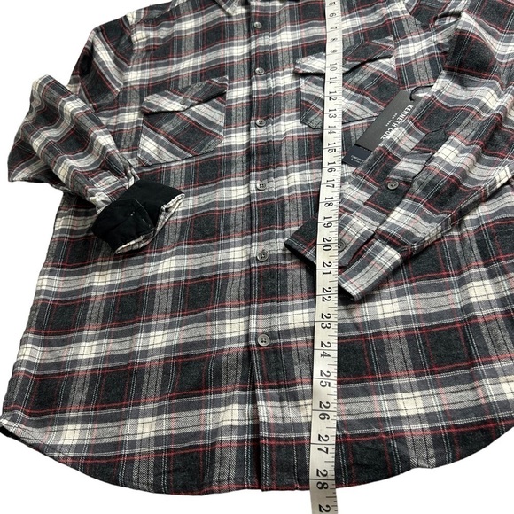 NWT Kenneth Cole Plaid Flannel Mens Small - Picture 9 of 11